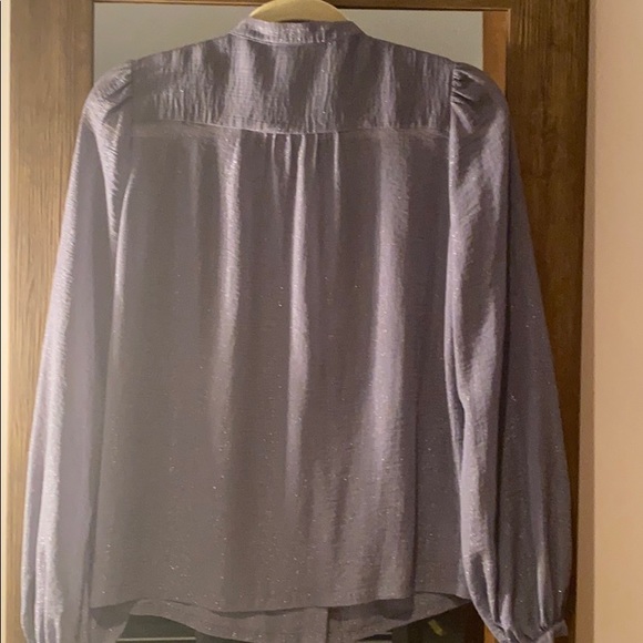 Club Monaco sheer blouse w slight sparkle - Picture 5 of 5